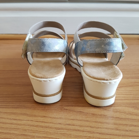 Rieker Blue Wedge Sandal Size 36 - Picture 6 of 10